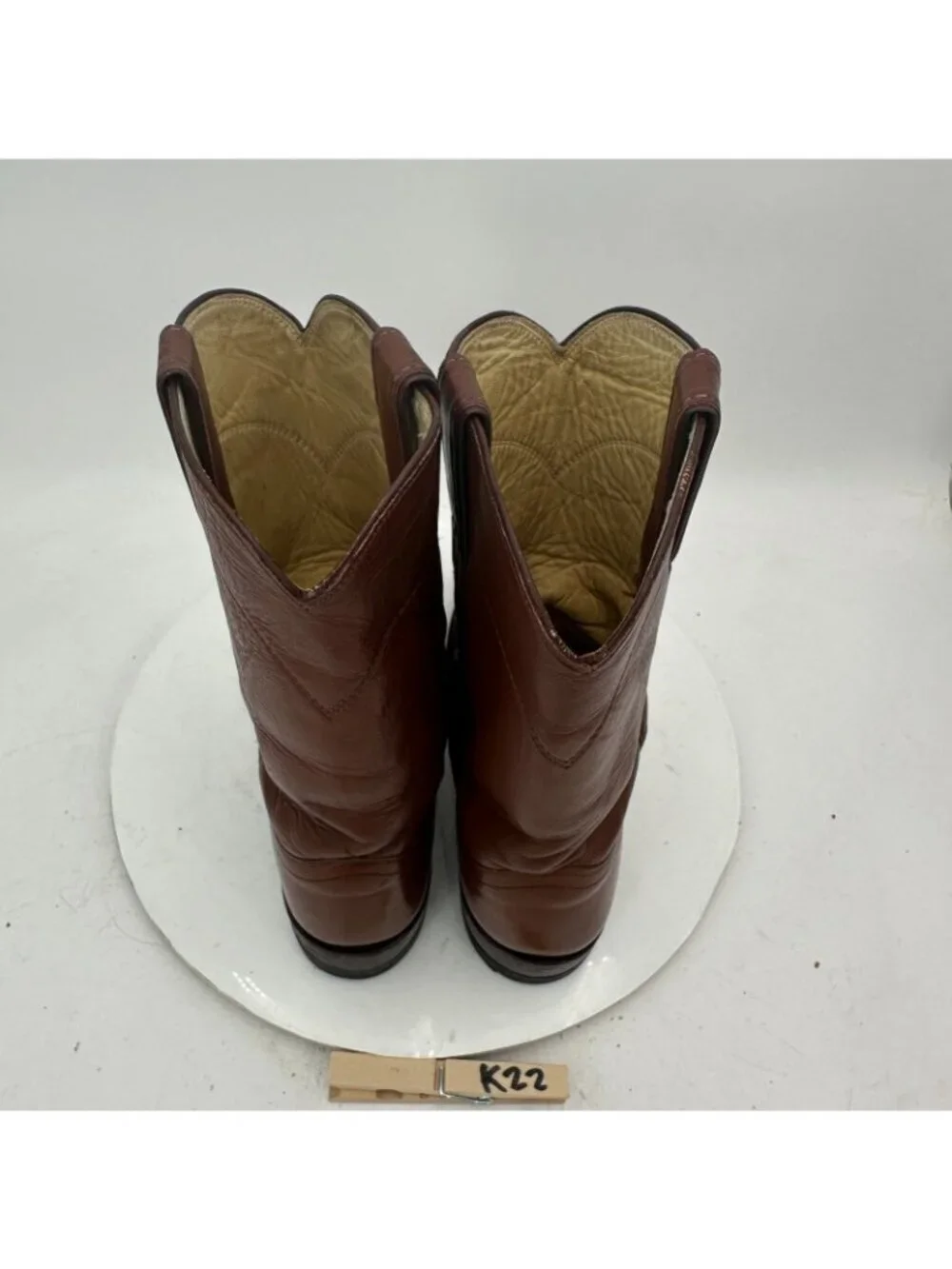 Justin L3802 Women Size 6B Brown Leather Roper Western Cowboy Classic Boot